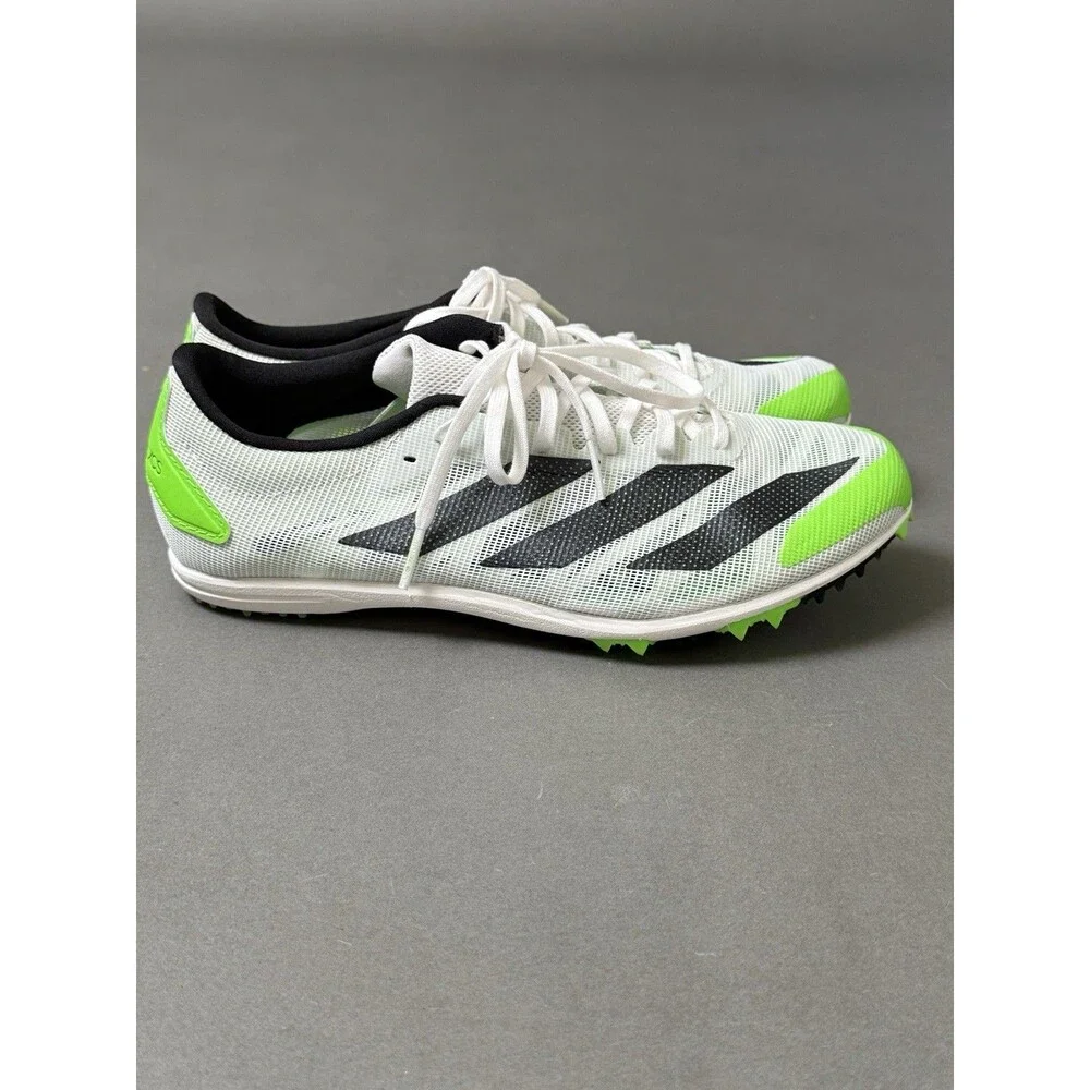 Adidas Unisex Adizero XCS Track and Field Shoes White Black Green M7/W9